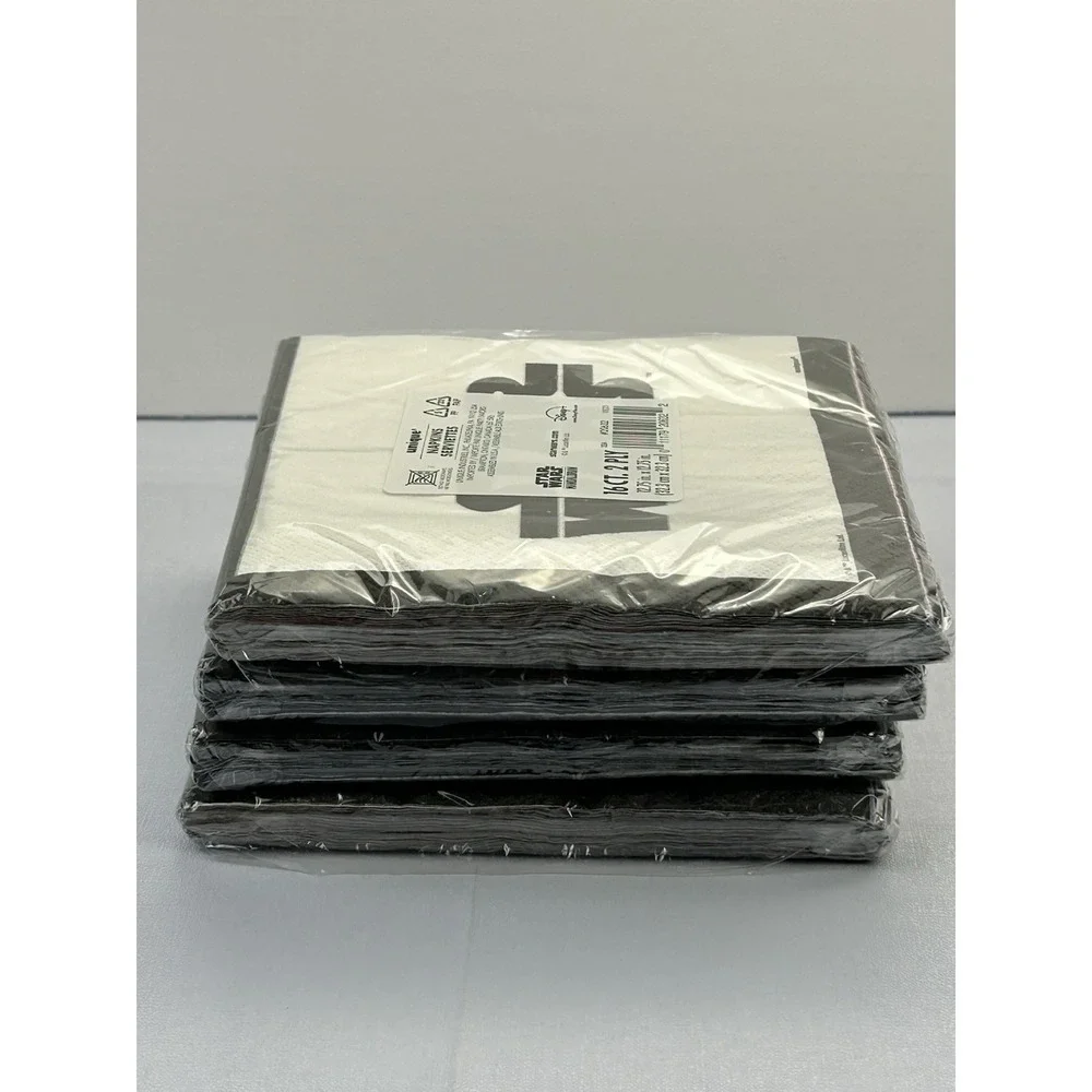 Star Wars Party Napkins Darth Vader Black White 16 Ct Lot of 4 Packs Sealed